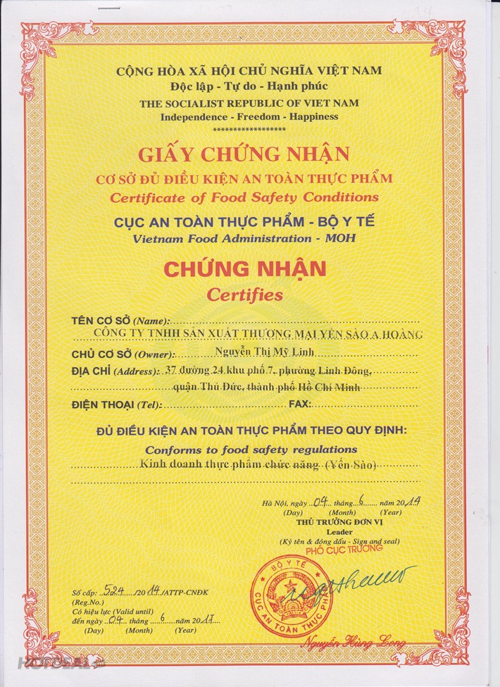Combo 100gr Yến Sào A Hoàng + 2 Tai Yến Trắng + 1 Tai Yến